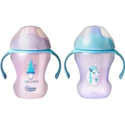 Tommee Tippee 2-Pack Infant Trainer Sippee Cup 7M+ 8Oz - As Cores Podem Variar Fashion