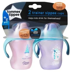 Tommee Tippee 2-Pack Infant Trainer Sippee Cup 7M+ 8Oz - As Cores Podem Variar Fashion
