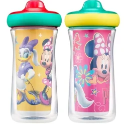 Tomy - 2 pacote de copo com canudinho isolado 9 onças, Minnie Best