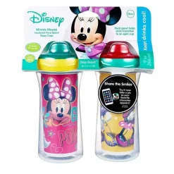 Tomy - 2 pacote de copo com canudinho isolado 9 onças, Minnie Best