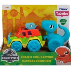 Tomy - Roll &amp; Go Raptors Jurassic New