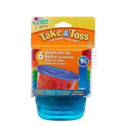 Tomy - Take &amp; Toss 6 Pk Tigelas Infantil 8oz Hot