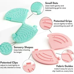 Toothi - Teether Clip, Dusty Rose Discount