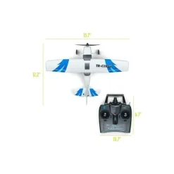 Top Race - Avião Rc de 3 canais com controle remoto Fashion