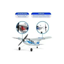 Top Race - Avião Rc de 3 canais com controle remoto Fashion