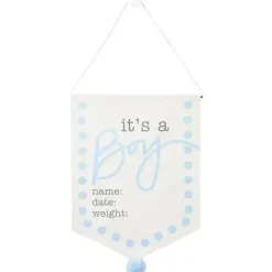 Mud Pie Torta de Lama - Placa de Anúncio de Novo Bebê, Menino 18 1/2 x 11 Clearance