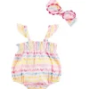 Mud Pie Torta de Lama - Rainbow Ric-Rac Bubble &amp; Headband Set Hot