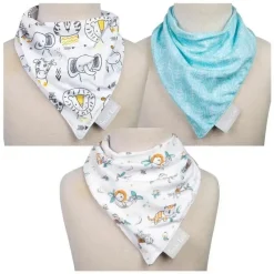 Trend Lab - Conjunto de babador de bandana com 3 pacotes de bebê Safari Discount