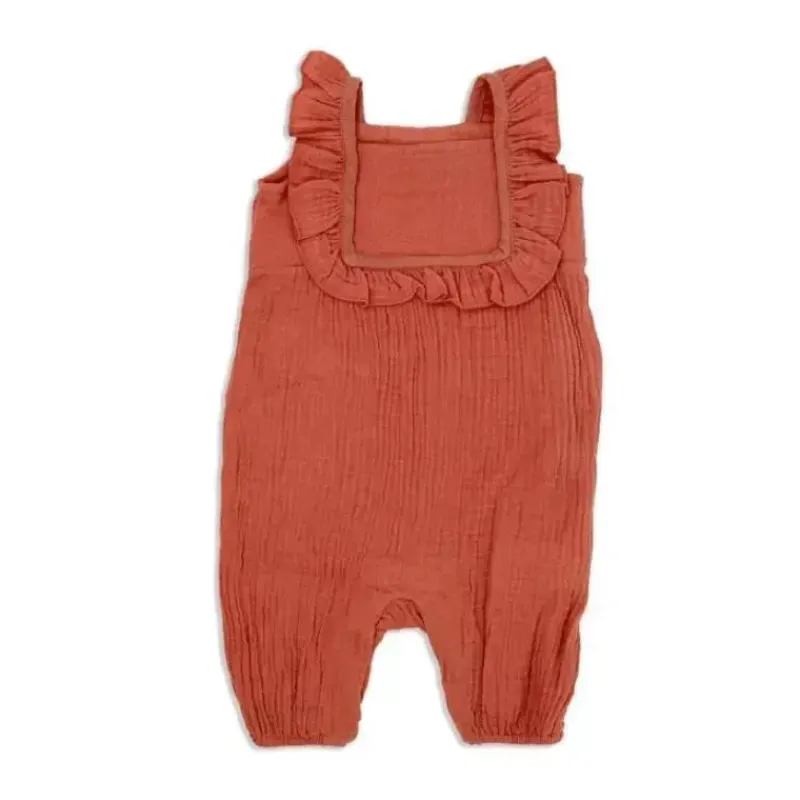 txteis_rosa___unidades_de_SKUNtv7r8ZI_0.webp Rose Textiles Têxteis Rosa - 2 unidades de macacão e chapéu de musselina para bebê menina, terracota Hot