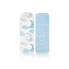 Rose Textiles Têxteis Rosa - 2 unidades de cobertores de musselina para bebês meninos, azul estrela/onda Hot