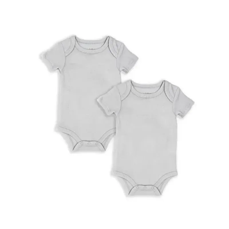 txteis_rosa__pk_macaco_sl_SKUXU3oWLWo_0.webp Rose Textiles Têxteis Rosa - 2Pk Macacão Sólido Neutro para Bebê, Cinza Fashion