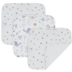 Living Textiles Têxteis Vivos - Panos de Lavar de Musselina para Bebê 3Pk, Pássaros Outlet