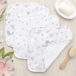 Living Textiles Têxteis Vivos - Panos de Lavar de Musselina para Bebê 3Pk, Pássaros Outlet