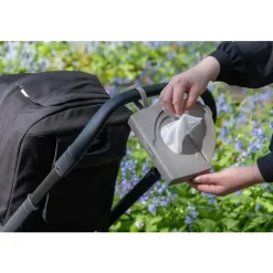 Ubbi - Dispensador de lenços umedecidos para bebês, recipiente portátil para lenços umedecidos, cinza Sale