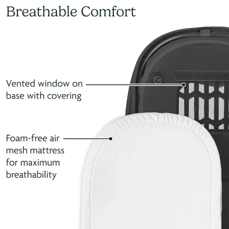uppababy__bassinet_v_comp_SKU2YidHEuK_2.webp Uppababy - Bassinet V3, Compatible with Vista, Cruz, Ridge, Minu Strollers, Greyson (Charcoal Mélange/Carbon Frame) New