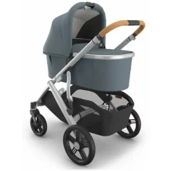 Uppababy - Berço V3 Callum (Azul Pedra/Estrutura Prata) Fashion