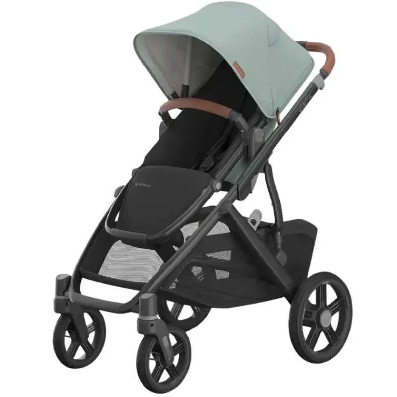 uppababy__carrinho_vista__SKU6vbCVCG6_0.webp Uppababy - Carrinho Vista V3, Kenzi (Mystic Aqua/Estrutura Carbono/Couro Saddle) Fashion