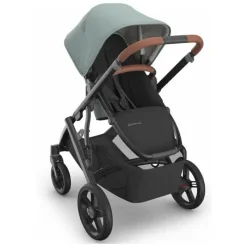 Uppababy - Carrinho Vista V3, Kenzi (Mystic Aqua/Estrutura Carbono/Couro Saddle) Fashion