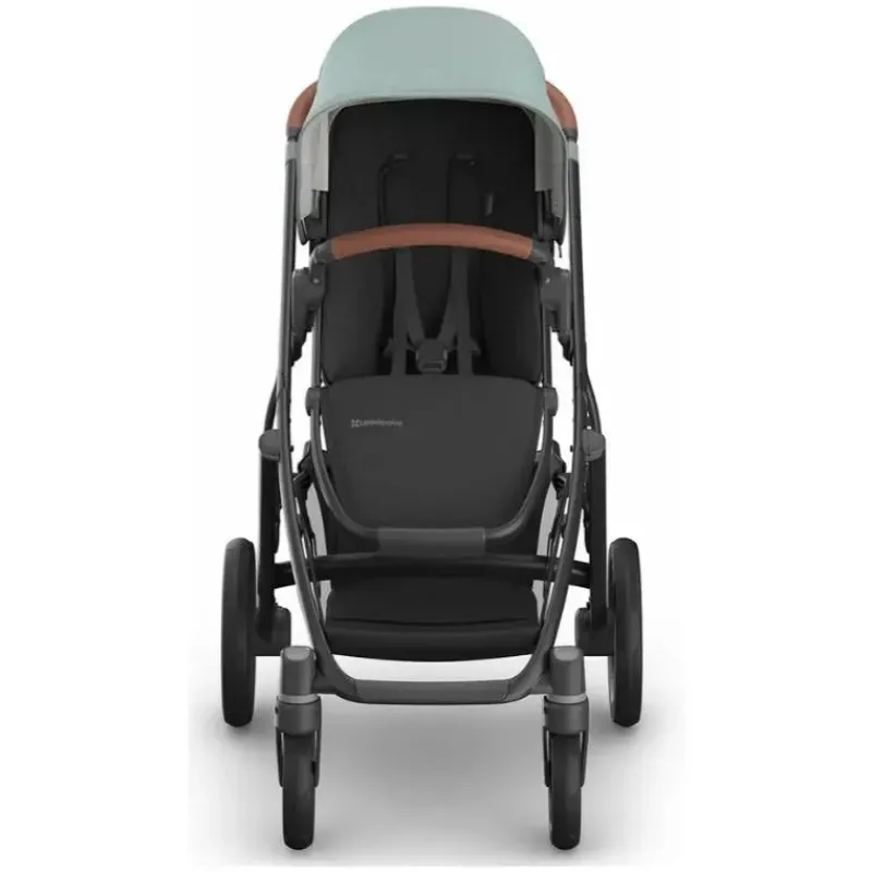 uppababy__carrinho_vista__SKU6vbCVCG6_3.webp Uppababy - Carrinho Vista V3, Kenzi (Mystic Aqua/Estrutura Carbono/Couro Saddle) Fashion
