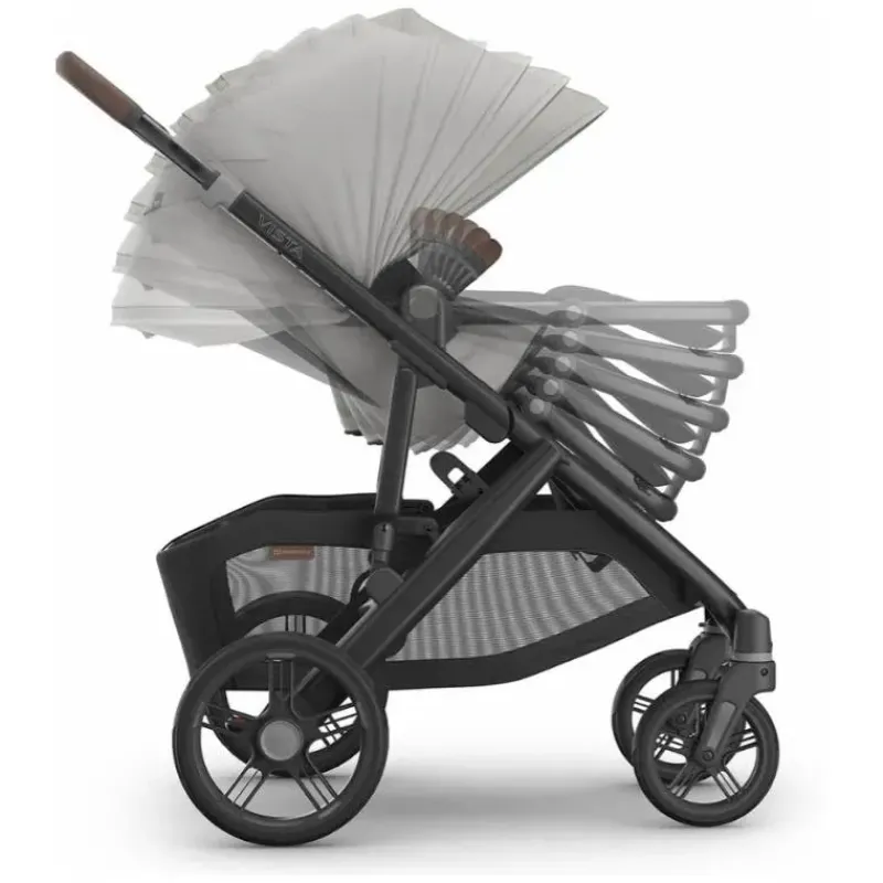 uppababy__carrinho_vista__SKU893FXfOw_3.webp Uppababy - Carrinho Vista V3, Savannah (Jacquard cinza pérola/estrutura de carbono/couro castanho) Best