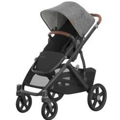 Uppababy - Carrinho Vista V3, Greyson (Charcoal Mélange/Estrutura de Carbono/Couro Saddle) Best