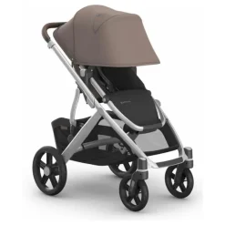 Uppababy - Carrinho Vista V3, Theo (Taupe Escuro/Estrutura Prateada/Couro Castanho) New