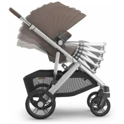 Uppababy - Carrinho Vista V3, Theo (Taupe Escuro/Estrutura Prateada/Couro Castanho) New