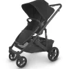 Uppababy - Cruz Stroller V2, Jake (Carvão/Estrutura de Carbono/Couro Preto) Outlet