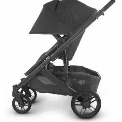 Uppababy - Cruz Stroller V2, Jake (Carvão/Estrutura de Carbono/Couro Preto) Outlet