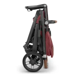 Uppababy - Cruz V2 Stroller, Lucy (Rosewood Mélange/Estrutura de Carbono/Couro Saddle) Outlet