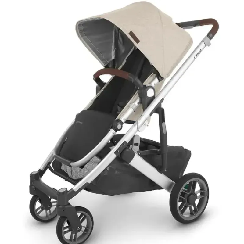 uppababy__cruz_v_stroller_SKUJ0Ysmt62_0.webp Uppababy - Cruz V2 Stroller, Declan (Oat Mélange/Silver Frame/Chestnut Leather) Clearance
