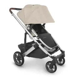 Uppababy - Cruz V2 Stroller, Declan (Oat Mélange/Silver Frame/Chestnut Leather) Clearance
