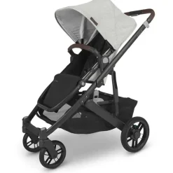 Uppababy - Cruz V2 Stroller, Anthony (Carbono/Couro Castanho/Branco e Chenille Cinza) Best