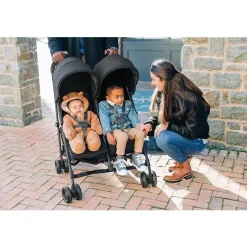 Uppababy - G-LINK V2 Side by Side Double Stroller, Jake (carvão/carbono) Outlet