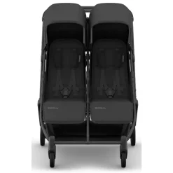 Uppababy - Minu Duo Side By Side Compact Double Stroller, Jake (Charcoal/Carbon Frame/Black Leather) Best