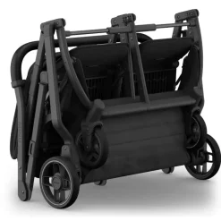 Uppababy - Minu Duo Side By Side Compact Double Stroller, Jake (Charcoal/Carbon Frame/Black Leather) Best