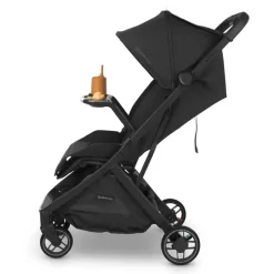 Uppababy - Minu V3 Compact Stroller, Jake (Charcoal/Carbon Frame/Black Leather) New