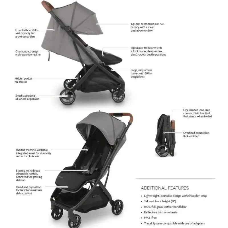 uppababy__minu_v_compact__SKUpK9OBbPE_3.webp Uppababy - Minu V3 Compact Stroller, Greyson (Charcoal Mélange/Carbon Frame/Saddle Leather) Fashion
