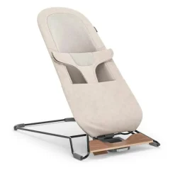 Uppababy - Mira 2 em 1 segurança e assento, Charlie - Sand Mélange | Moldura prateada | Madeira de Bétula Fashion