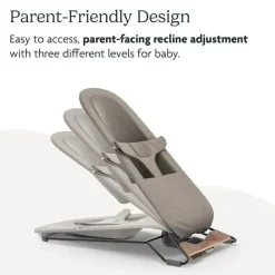 Uppababy - Mira 2 em 1 segurança e assento, Charlie - Sand Mélange | Moldura prateada | Madeira de Bétula Fashion