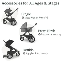 Uppababy - Ridge Jogging Stroller, Theo (taupe escuro/estrutura de carbono) Hot