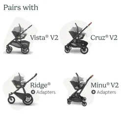Uppababy - Rumbleseat V3, Savannah (Pearl Gray Jacquard | Carbon Frame | Chestnut Leather) Online
