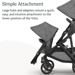Uppababy - Rumbleseat V3 Second Lower Seat, Green (Mélange/Carbon Frame/Saddle Leather) Online