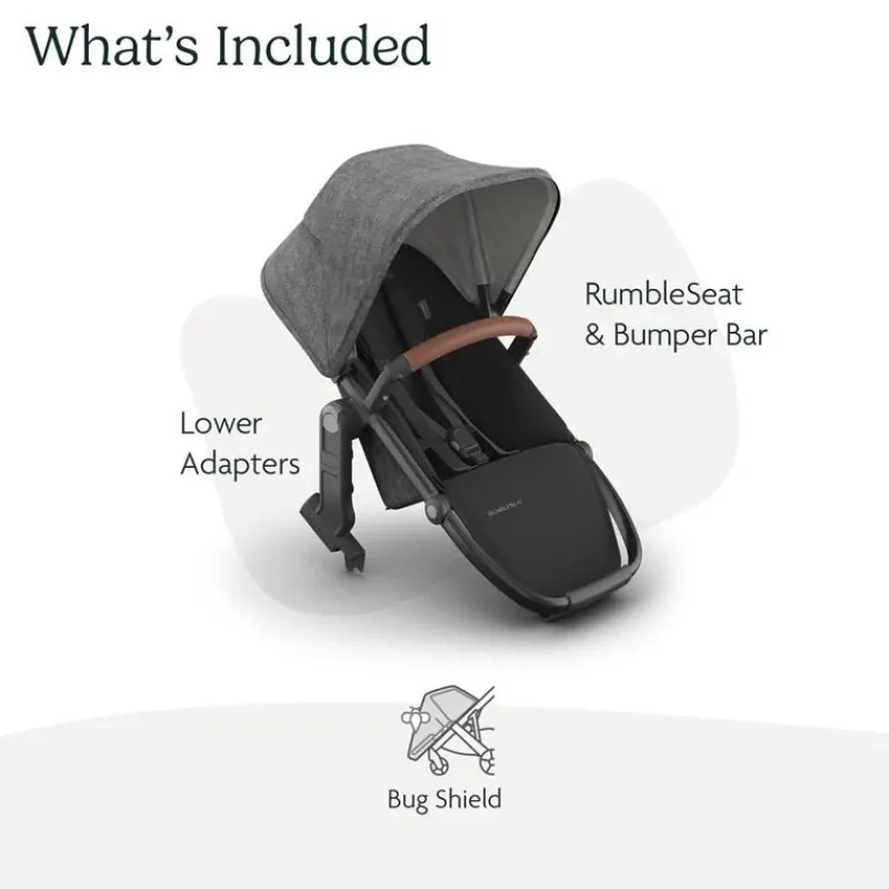 uppababy__rumbleseat_v_se_SKUFjVjwlSn_5.webp Uppababy - Rumbleseat V3 Second Lower Seat, Greyson (Charcoal Mélange/Carbon Frame/Saddle Leather) New