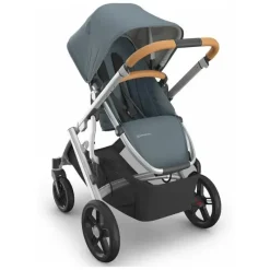 Uppababy - Vista V3 Stroller, Callum (azul pedra/estrutura prateada/couro areia) Best