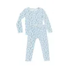 Bellabu Bear Urso Bellabu - Conjunto de pijama azul bebê de duas peças com leite e biscoitos Clearance