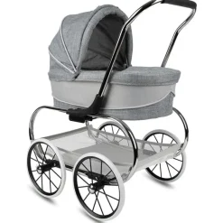 Valco Baby - Classic Bassinet Doll Stroller, Grey/White New