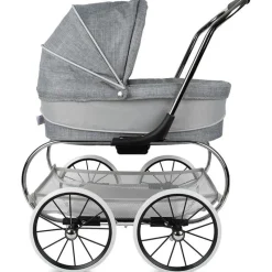 Valco Baby - Classic Bassinet Doll Stroller, Grey/White New