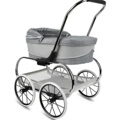 Valco Baby - Classic Bassinet Doll Stroller, Grey/White New