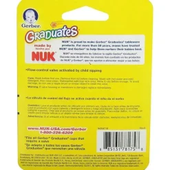 Nuk Válvula de reposição padrão de copo à prova de derramamento Gerber Graduates 2-Pack Hot
